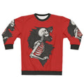 Lilith's Brethren Gothic Horror Sweatshirt with werewolf, skeleton, and vampire elements