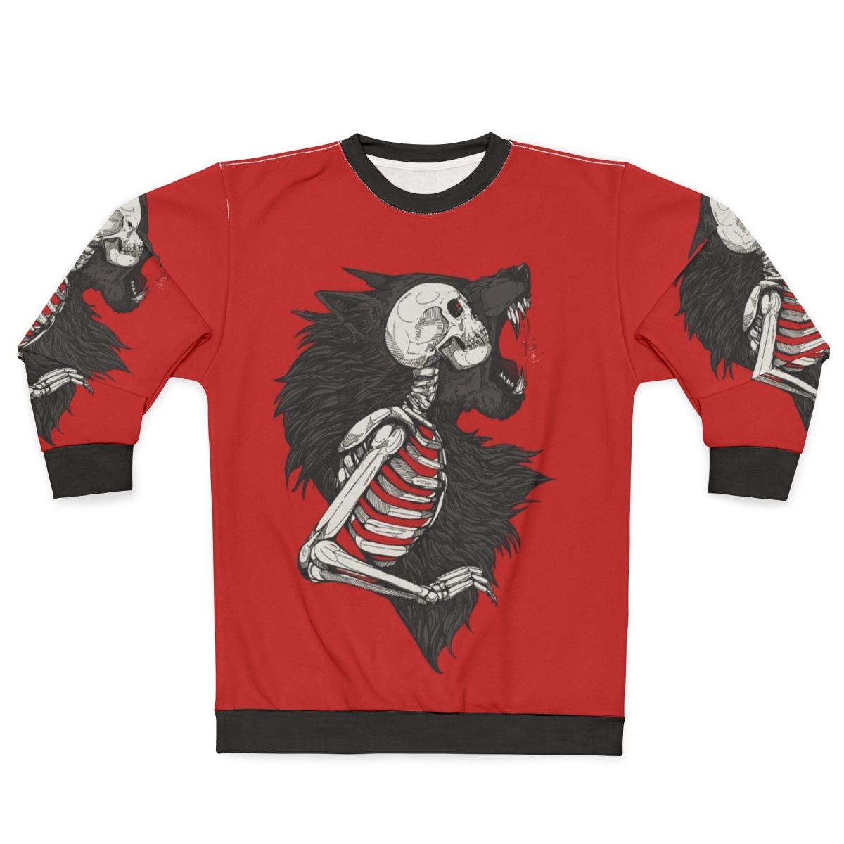 Lilith's Brethren Gothic Horror Sweatshirt with werewolf, skeleton, and vampire elements