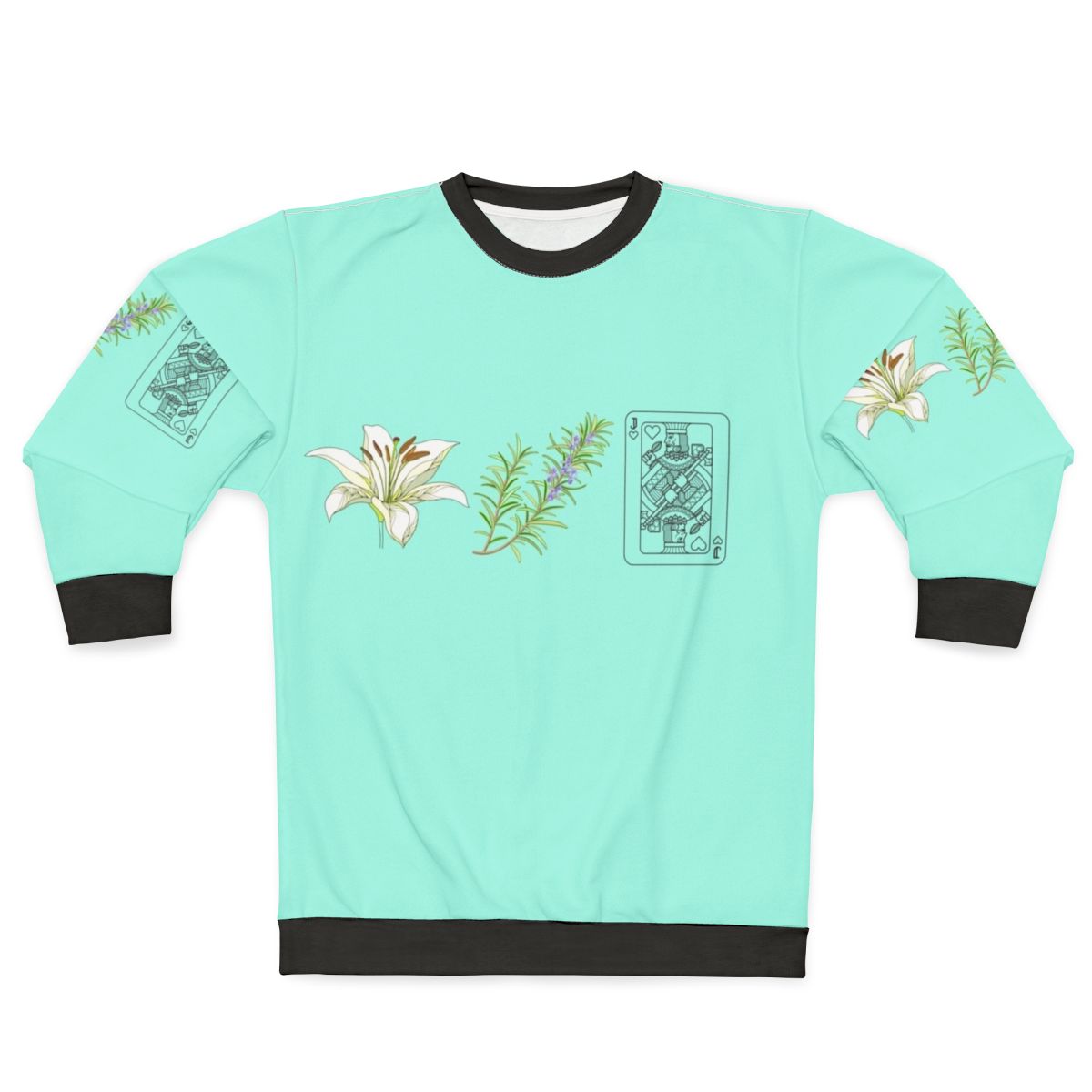 Lily Rosemary And The Jack Of Hearts Music Sweatshirt featuring a referential humor design for bob dylan fans