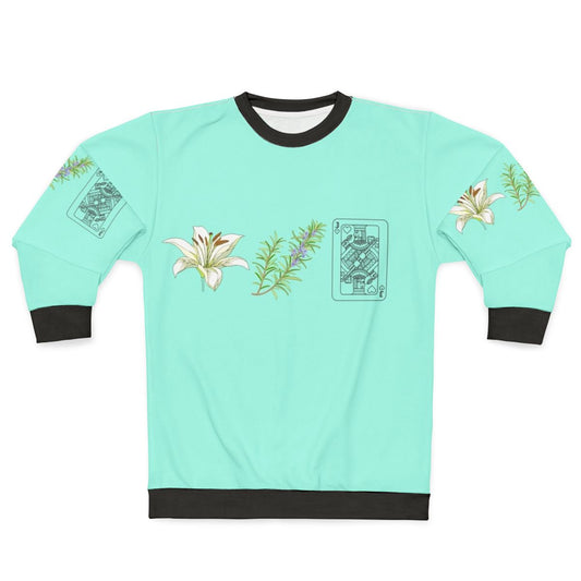 Lily Rosemary And The Jack Of Hearts Music Sweatshirt featuring a referential humor design for bob dylan fans