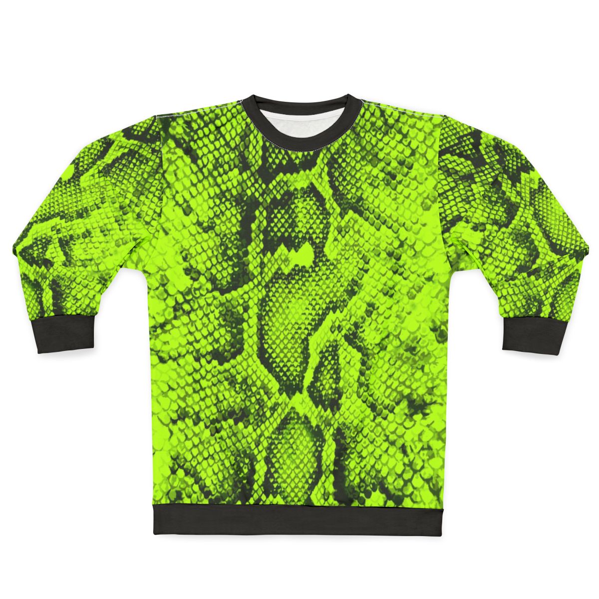 Lime snakeskin pattern sweatshirt