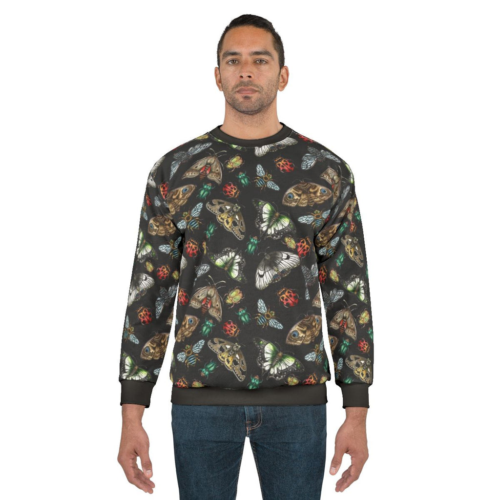 Australian native bugs and insects lino print sweatshirt