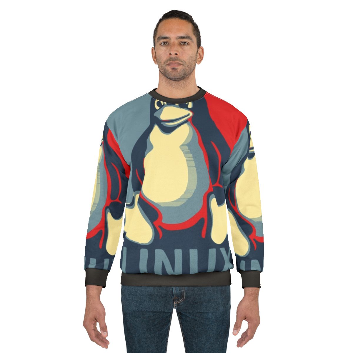 Linux Tux Penguin Obama Sweatshirt