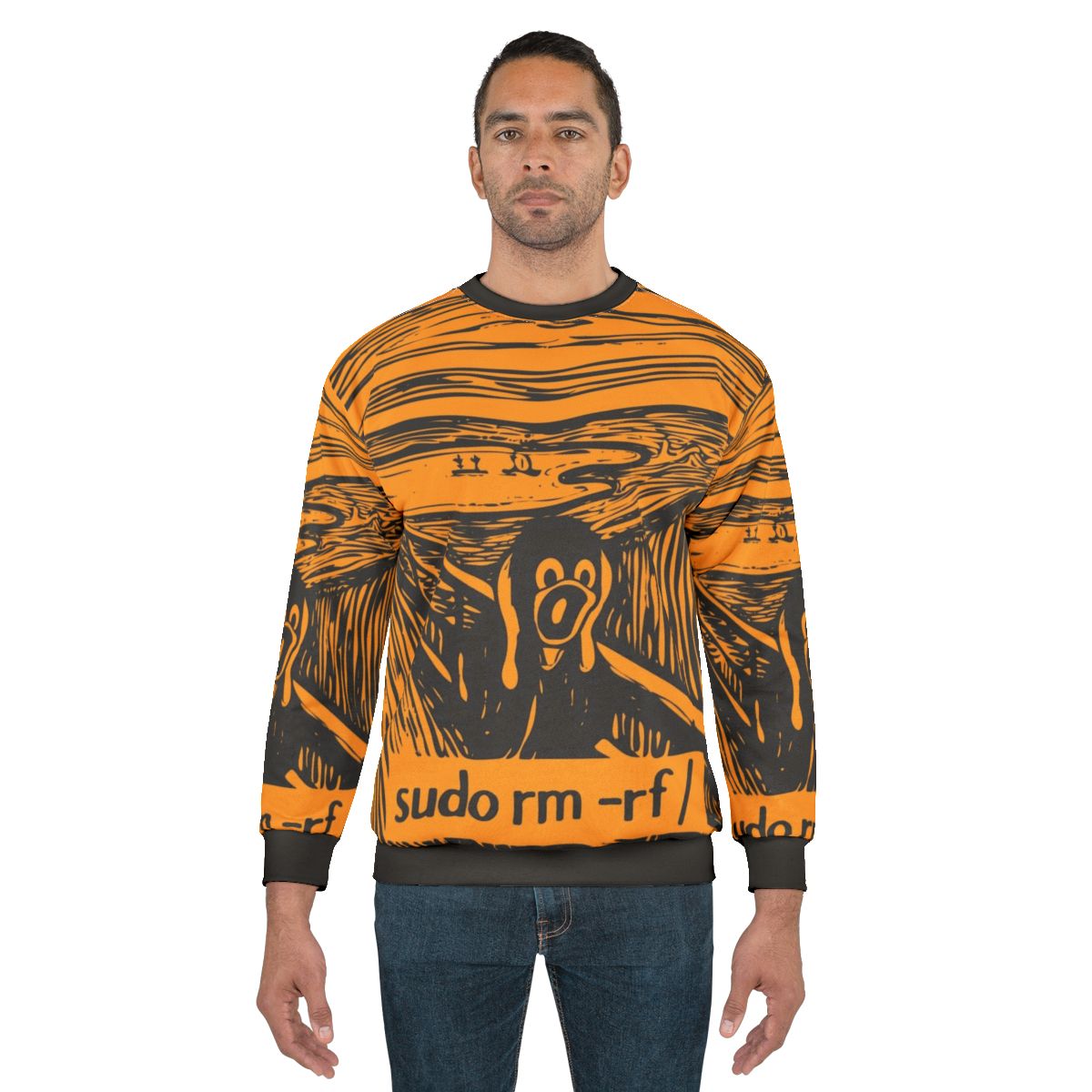 Linux Tux Scream Minimalist Sweatshirt