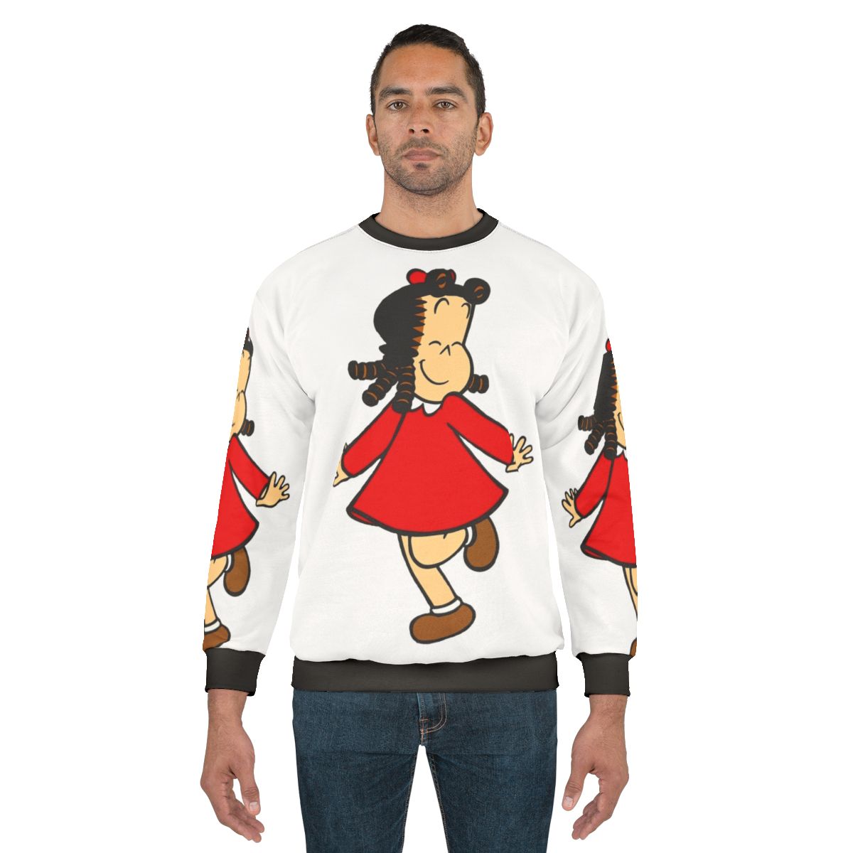 Little Lulu cartoon character on a comfortable sweatshirt