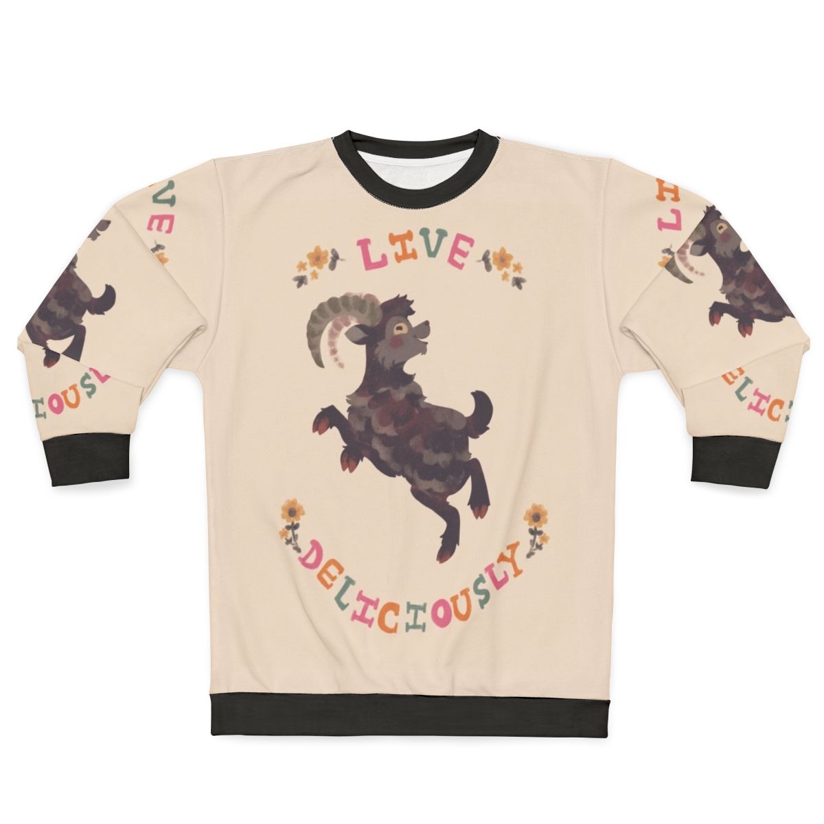 Live Deliciously Black Phillip Horror Sweatshirt