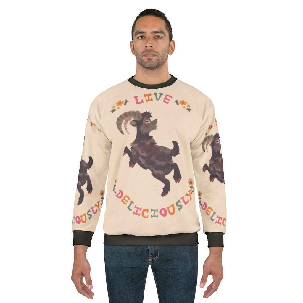Live Deliciously Black Phillip Horror Sweatshirt