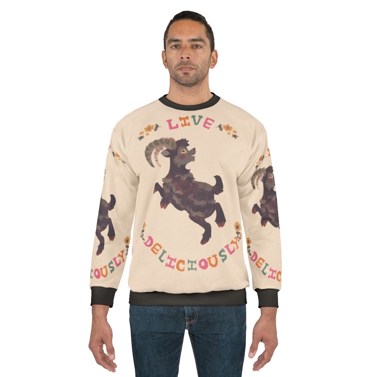 Live Deliciously Black Phillip Horror Sweatshirt