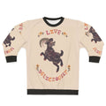Live Deliciously Sweatshirt with Witch, Horror, and Halloween Imagery