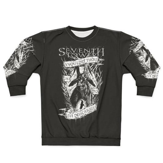 Live Deliciously Witch Sweatshirt featuring Black Phillip