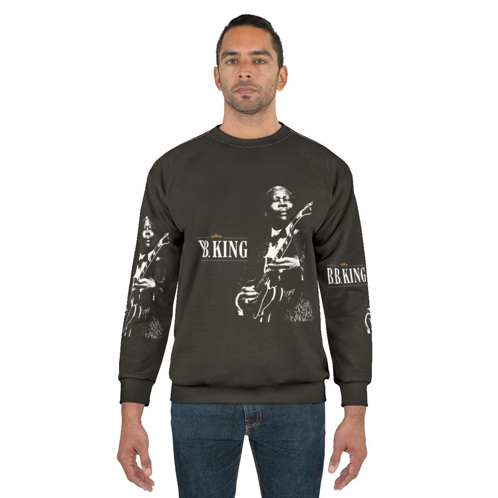 BB King Blues Sweatshirt - Musician Holding Guitar