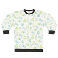 Lizard print sweatshirt with vibrant reptile pattern