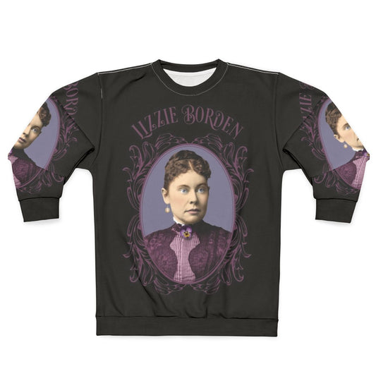 Lizzie Borden Purple Dress Pansy Brooch Sweatshirt