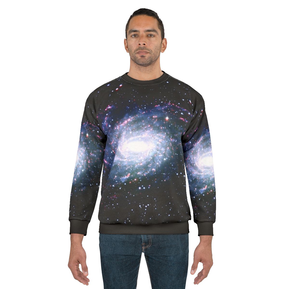 Cosmic Location Sweatshirt featuring a galaxy design