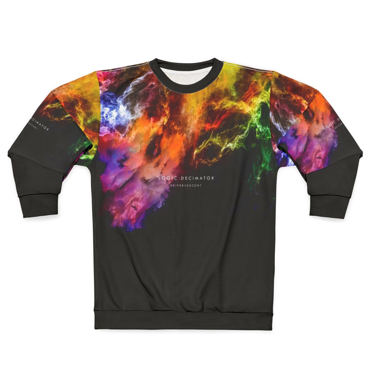 Logic Decimator all over print sweatshirt with vibrant colors