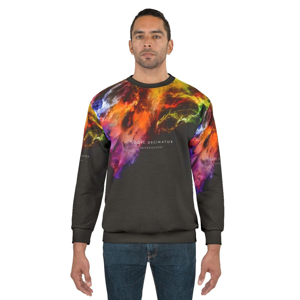 Logic Decimator all over print sweatshirt with vibrant colors