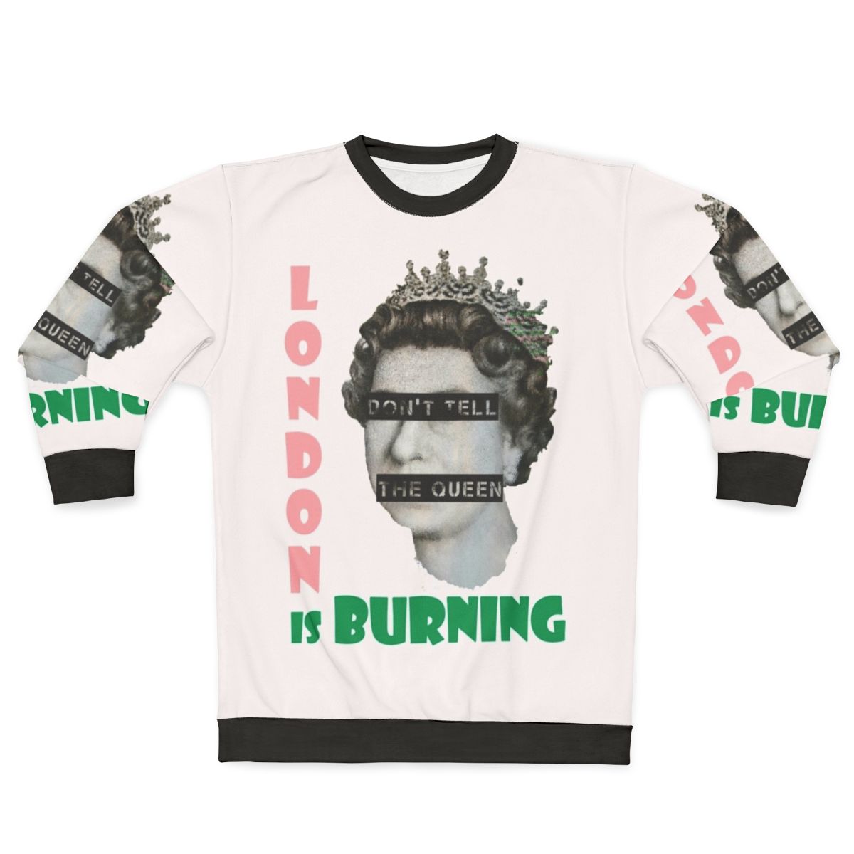 London Is Burning' punk rock music sweatshirt