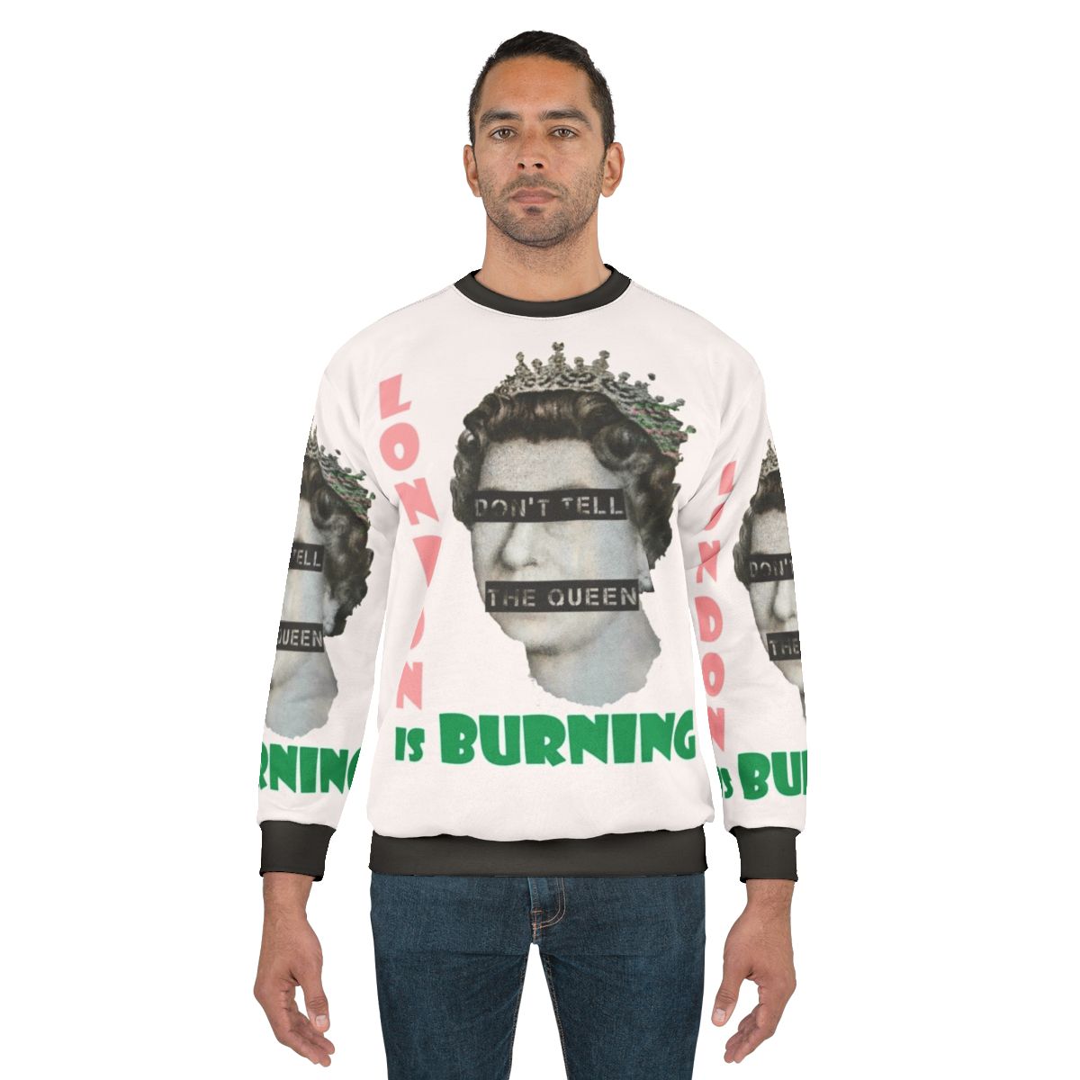 London Is Burning' punk rock music sweatshirt
