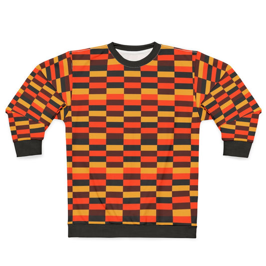 Vintage-inspired London Underground train seat cover design sweatshirt
