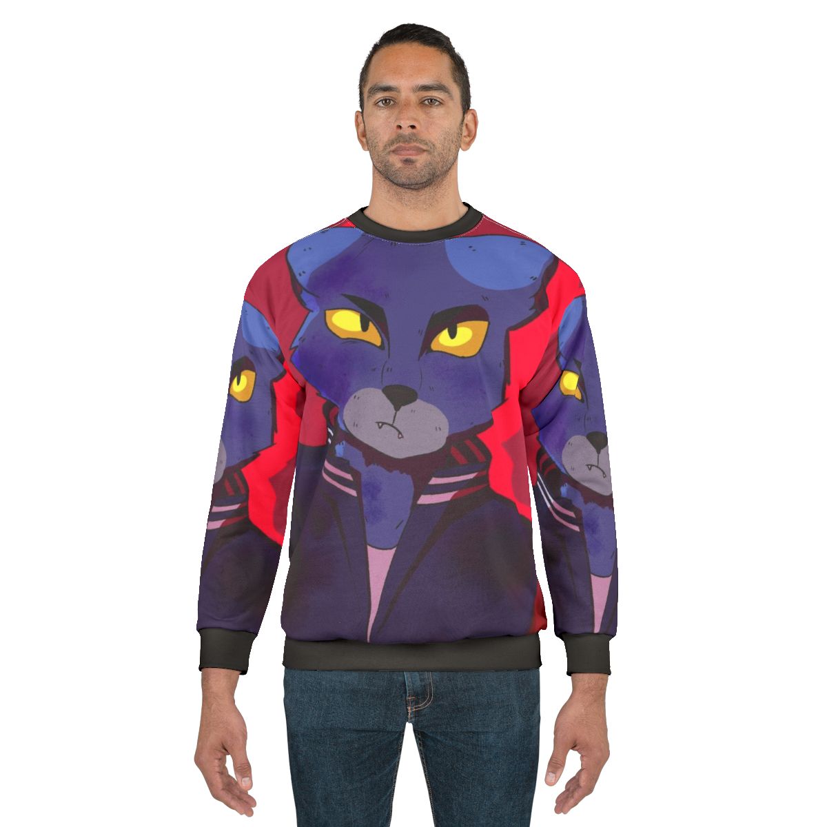 Lone Digger furry cat electronic music sweatshirt