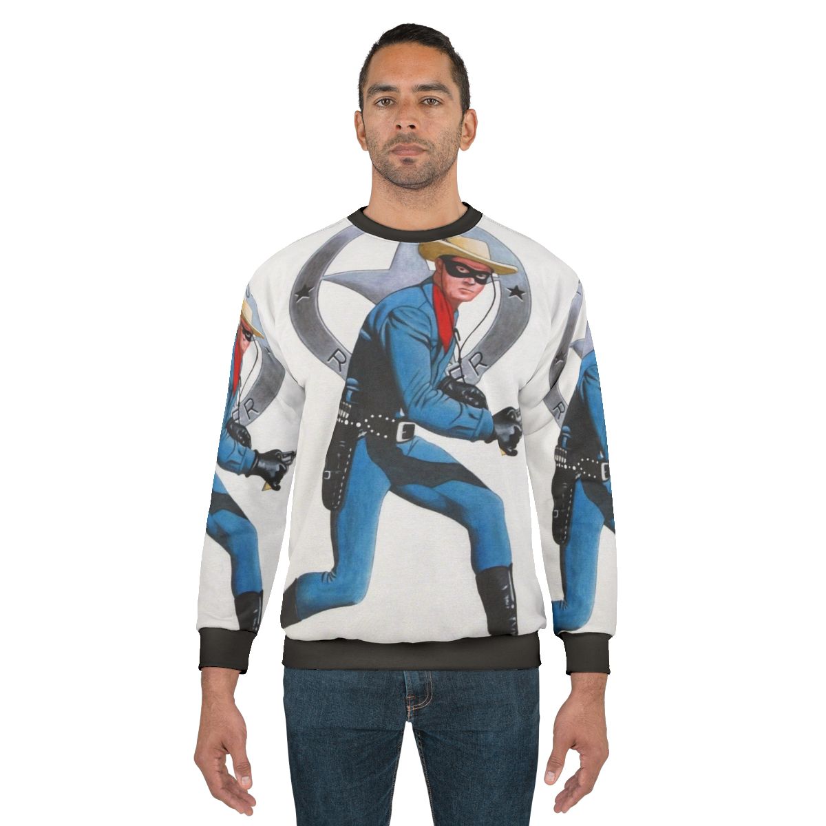 Lone Ranger Clayton Moore Western Superhero Sweatshirt