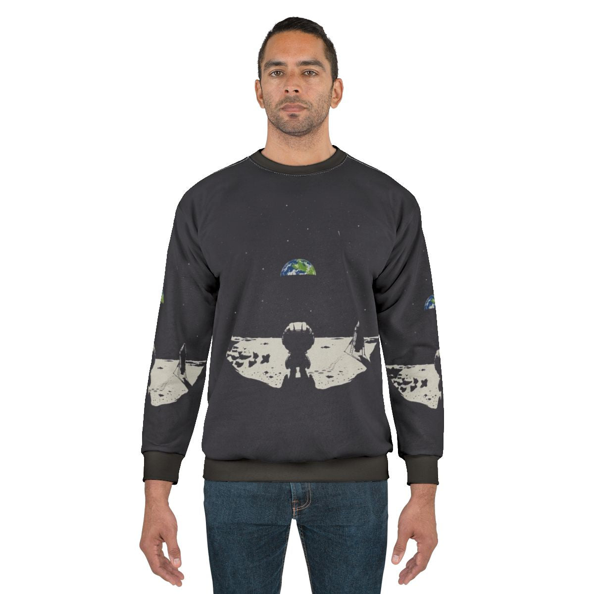 Lonely Space Sweatshirt featuring Kerbal space exploration and physics simulation design