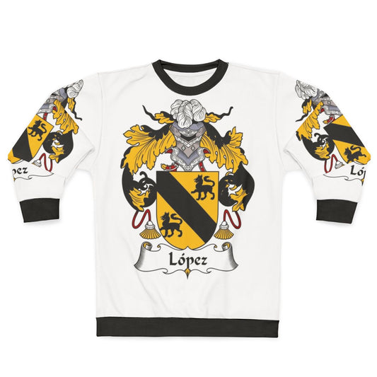Spanish Heritage Lopez Coat of Arms Family Crest Sweatshirt
