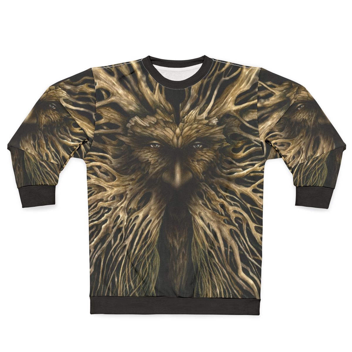 Lord of the Greenwood nature themed sweatshirt with leaf pattern design