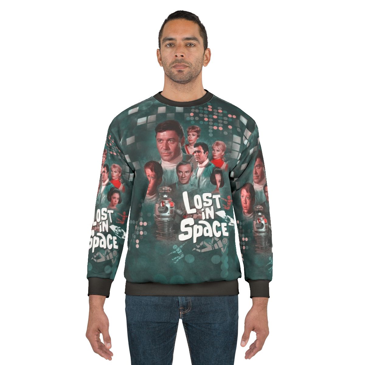 "Lost in Space" sci-fi themed sweatshirt