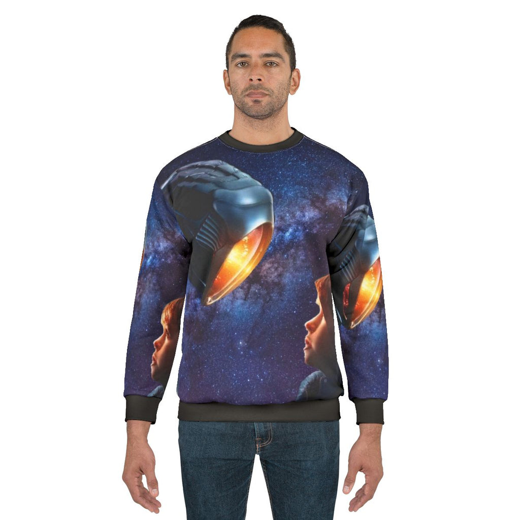 Lost in Space Sci-Fi Sweatshirt with Retro Futuristic Design