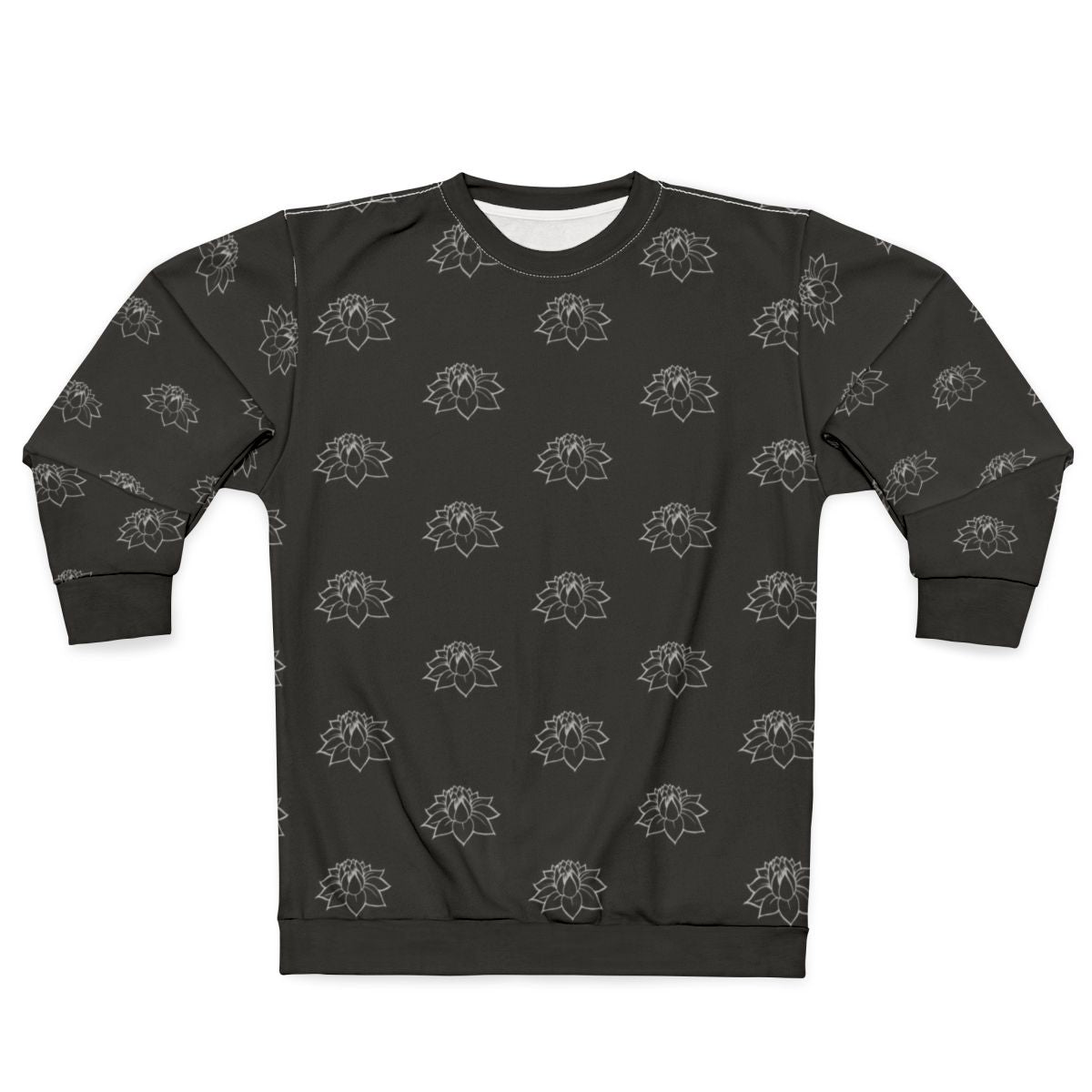 Lotus Yoga Sweatshirt with Meditation Inspired Lotus Blossom Design
