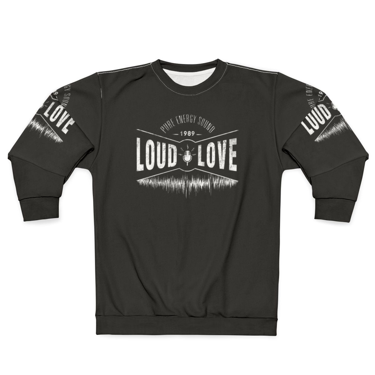Vintage-style Loud Love grunge sweatshirt with Soundgarden and Chris Cornell influences