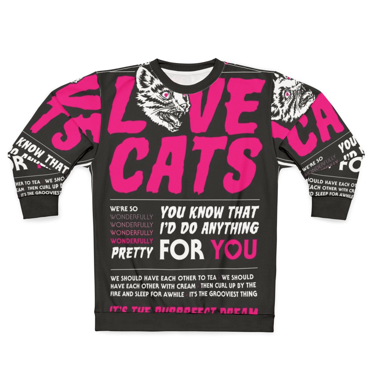 Love Cats Gothic Punk Rock Sweatshirt