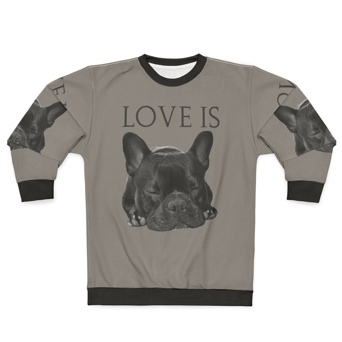 A cozy French Bulldog sweatshirt for dog lovers