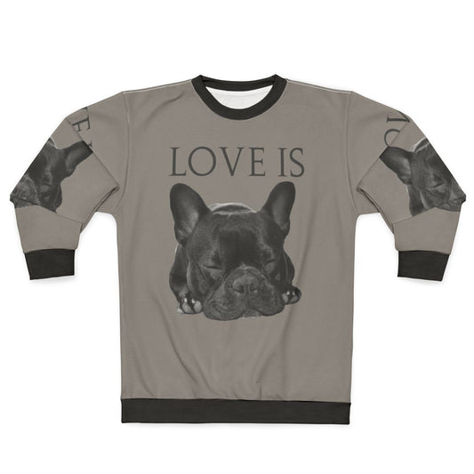 A cozy French Bulldog sweatshirt for dog lovers