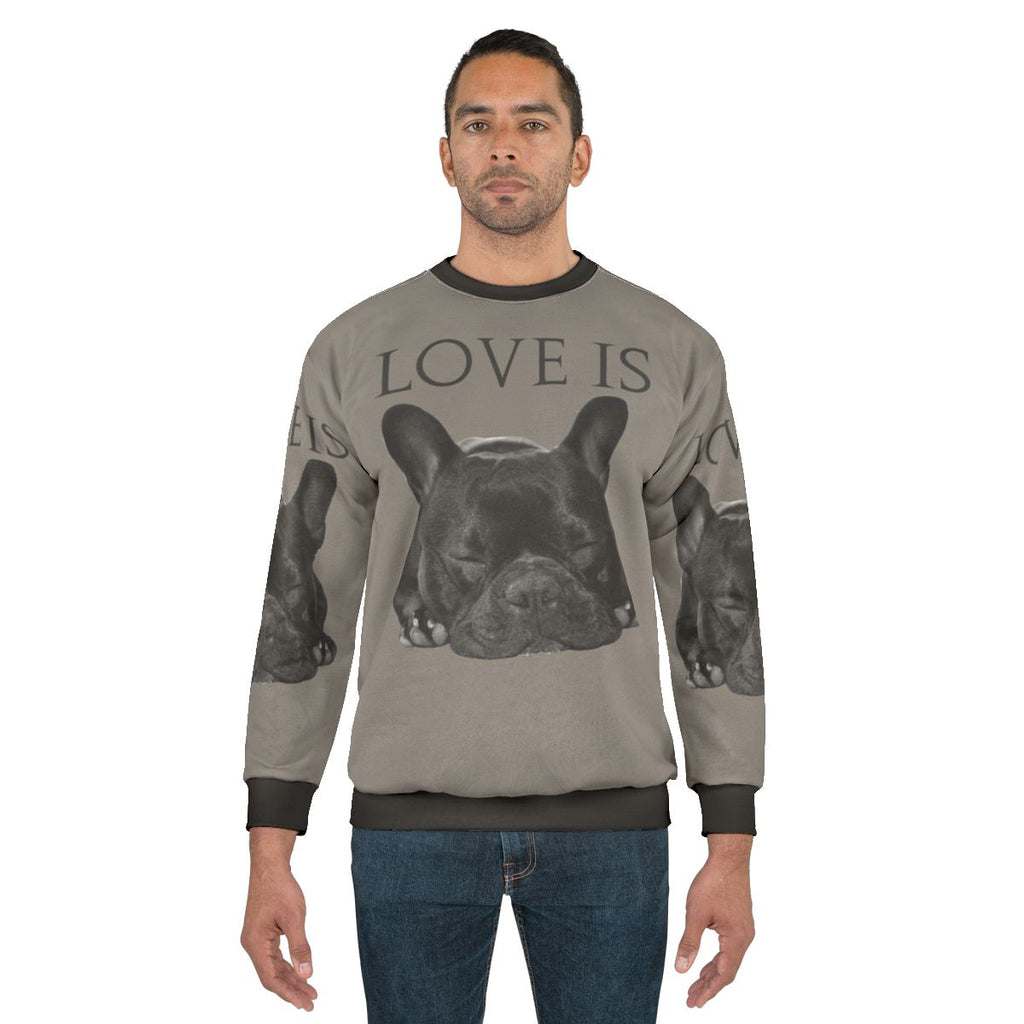 A cozy French Bulldog sweatshirt for dog lovers