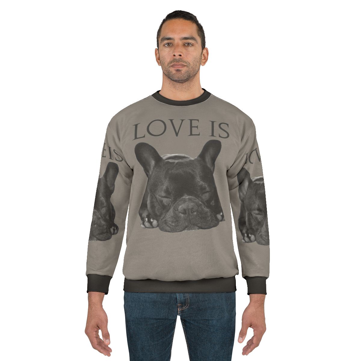 A cozy French Bulldog sweatshirt for dog lovers