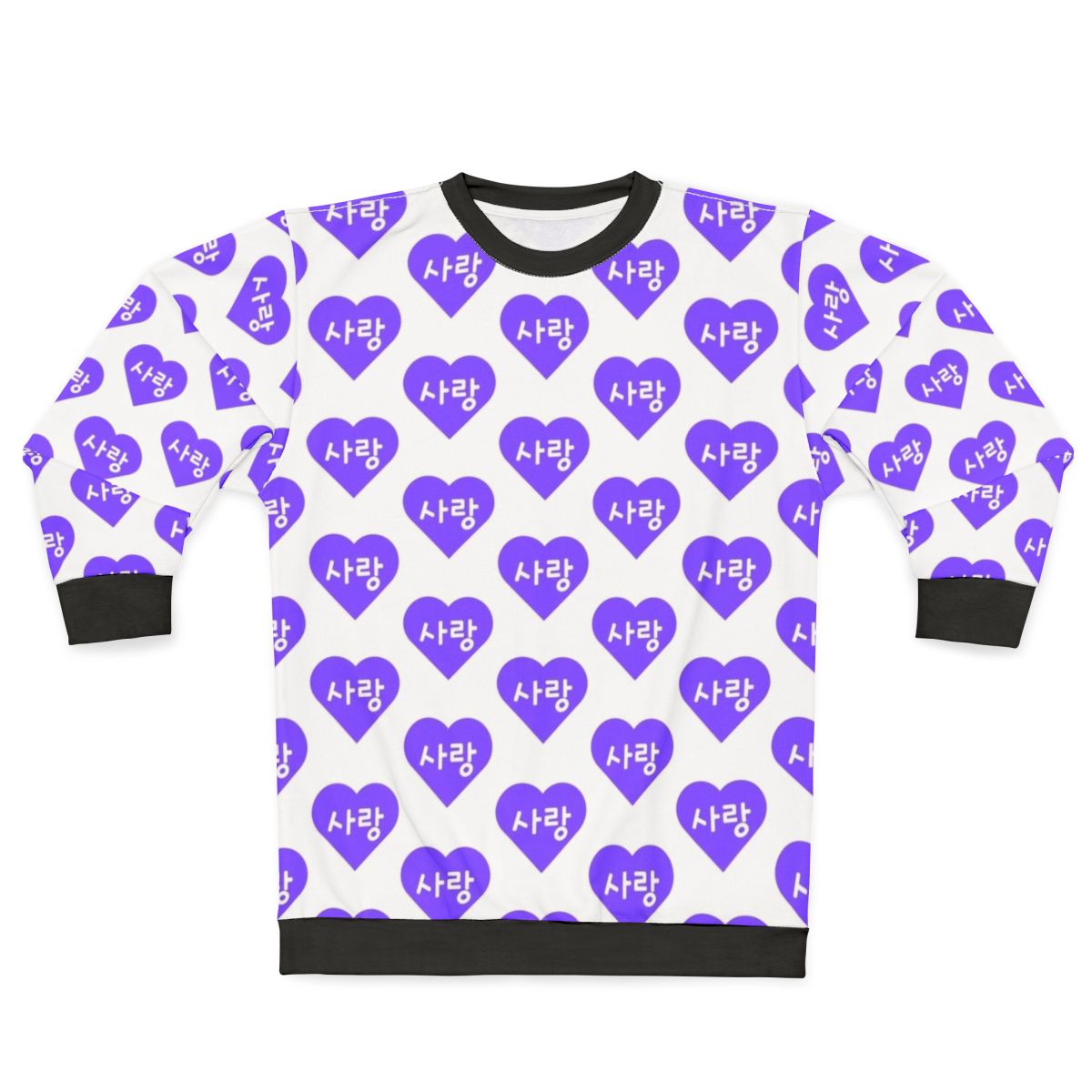 Purple heart Korean style sweatshirt