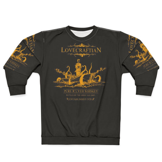 Lovecraftian R'lyeh Whiskey Gold Label Sweatshirt featuring Cthulhu and the Great Old Ones