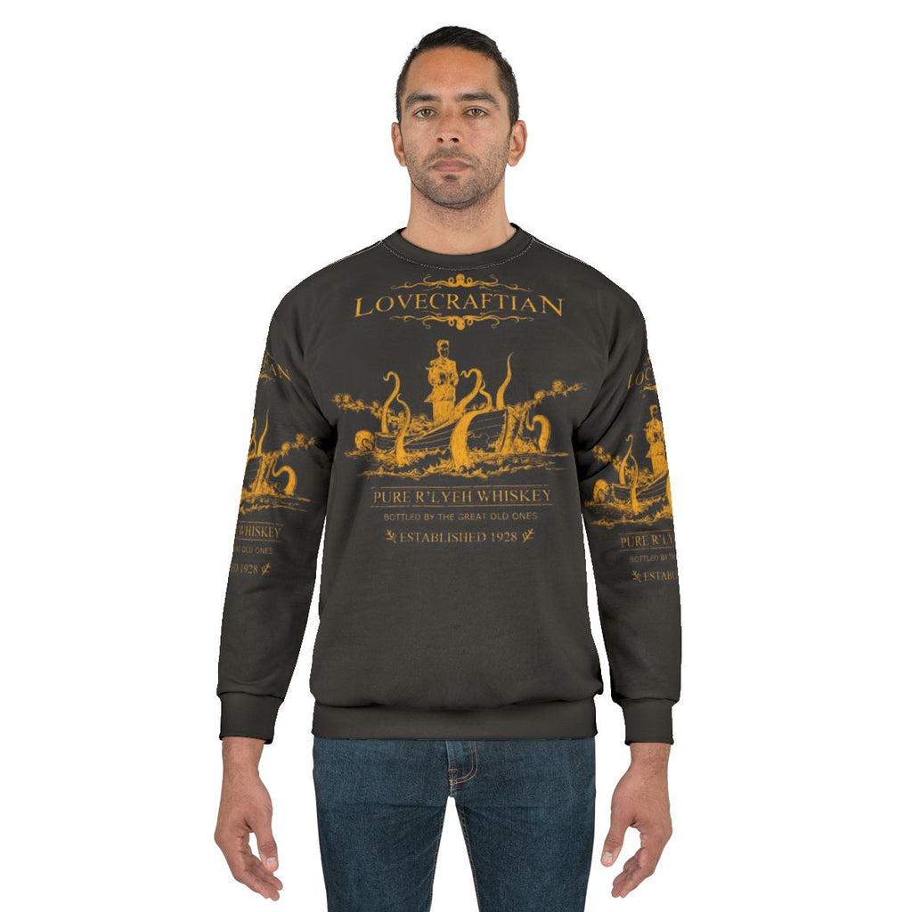 Lovecraftian R'lyeh Whiskey Gold Label Sweatshirt featuring Cthulhu and the Great Old Ones