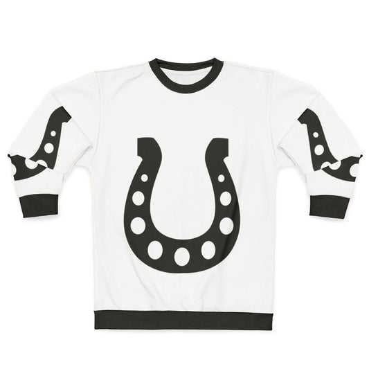 Lucky Horseshoe Sweatshirt with horseshoe design