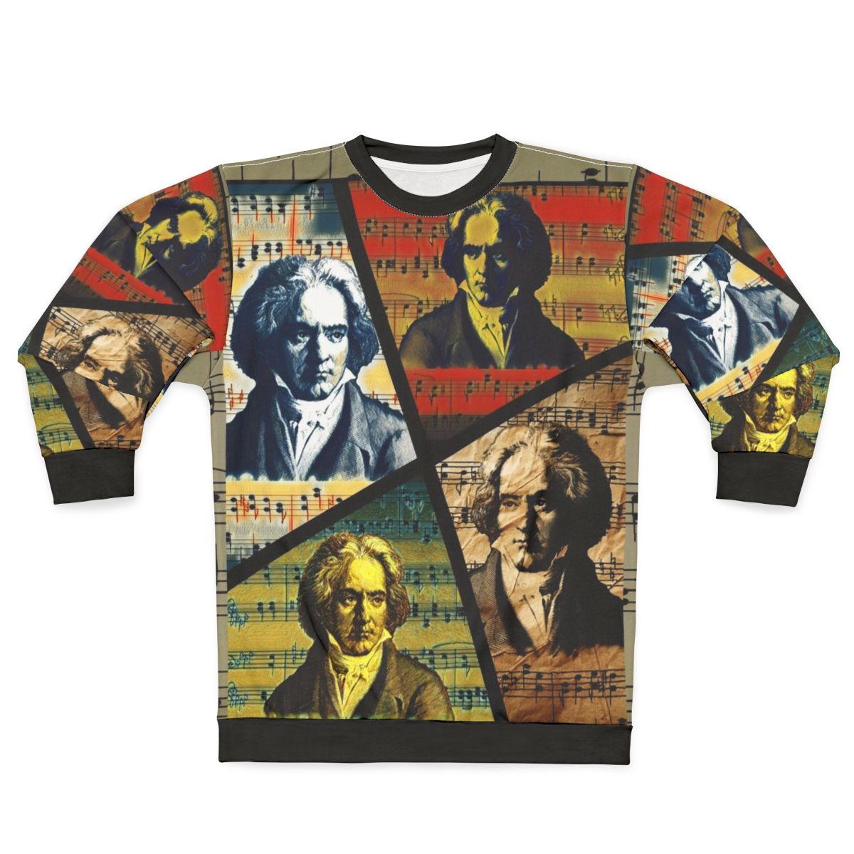 Beethoven painting collage on a sweatshirt