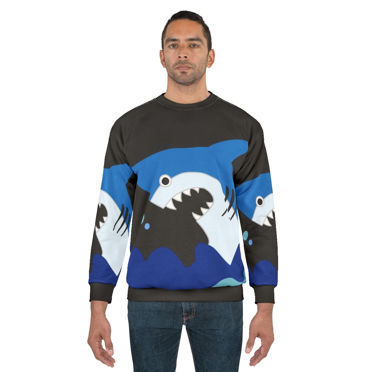 Luffy Shark Sweatshirt with Anime Inspired Graphic Design