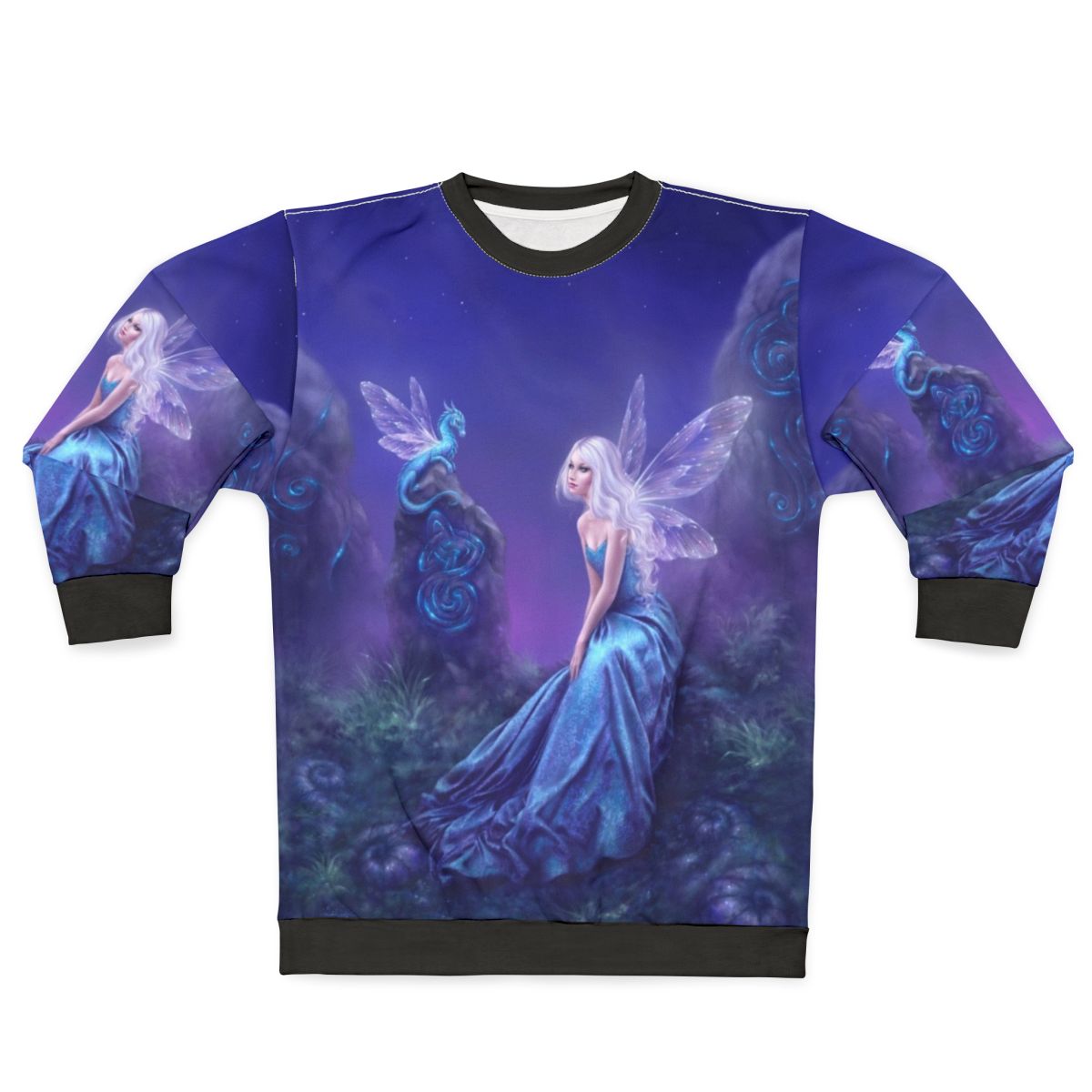 Luminescent fairy dragon fantasy sweatshirt
