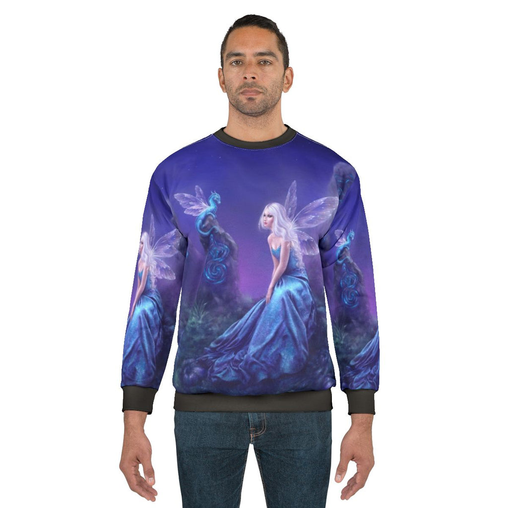 Luminescent fairy dragon fantasy sweatshirt