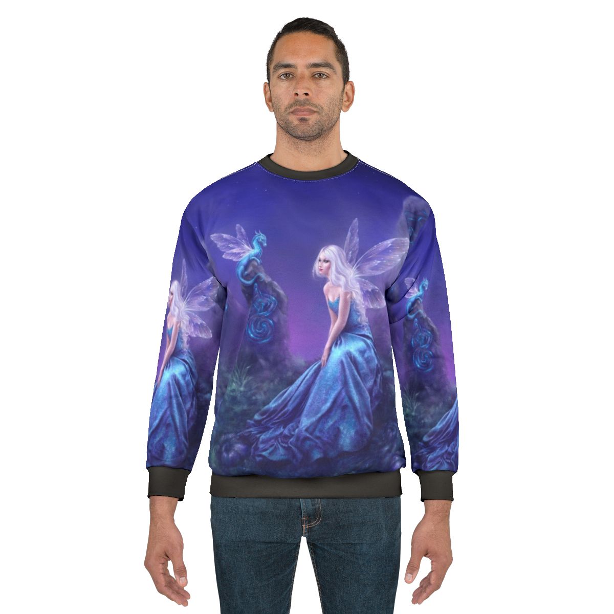 Luminescent fairy dragon fantasy sweatshirt