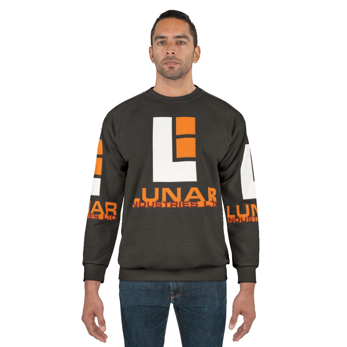 Lunar Industries Sweatshirt with Moon Landscape Print