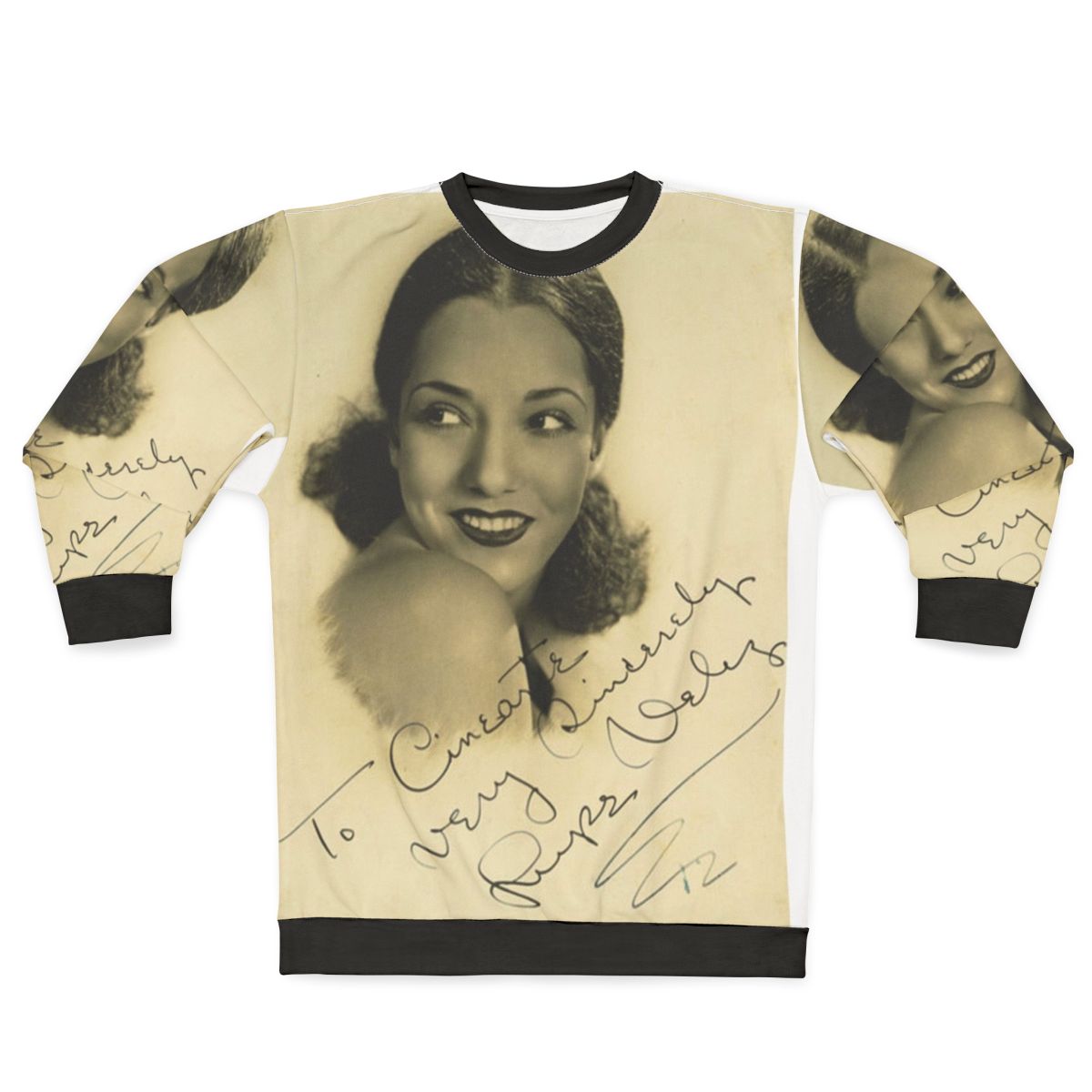 Lupe Velez Signed Vintage Hollywood Sweatshirt