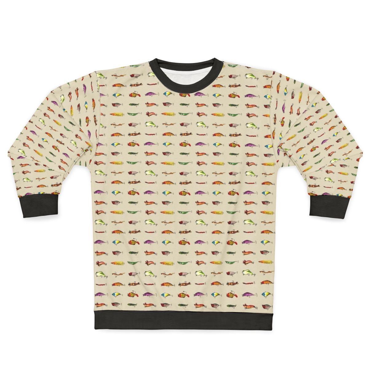 Watercolor fishing lures sweatshirt
