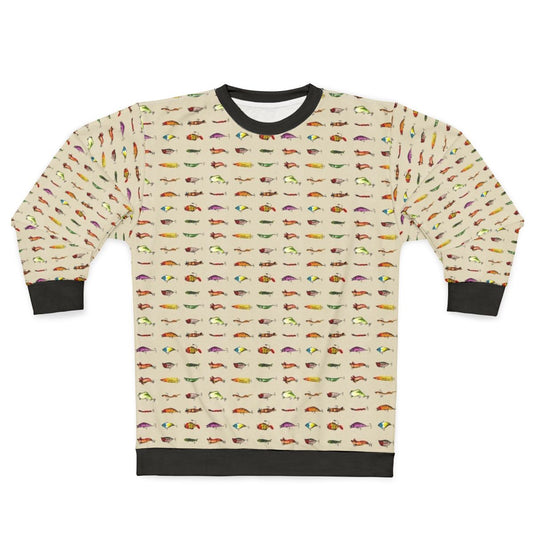 Watercolor fishing lures sweatshirt